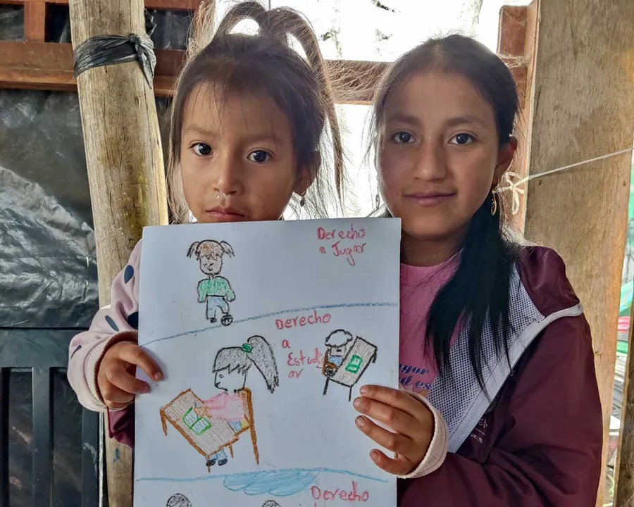Niños y niñas del programa de apadrinamiento